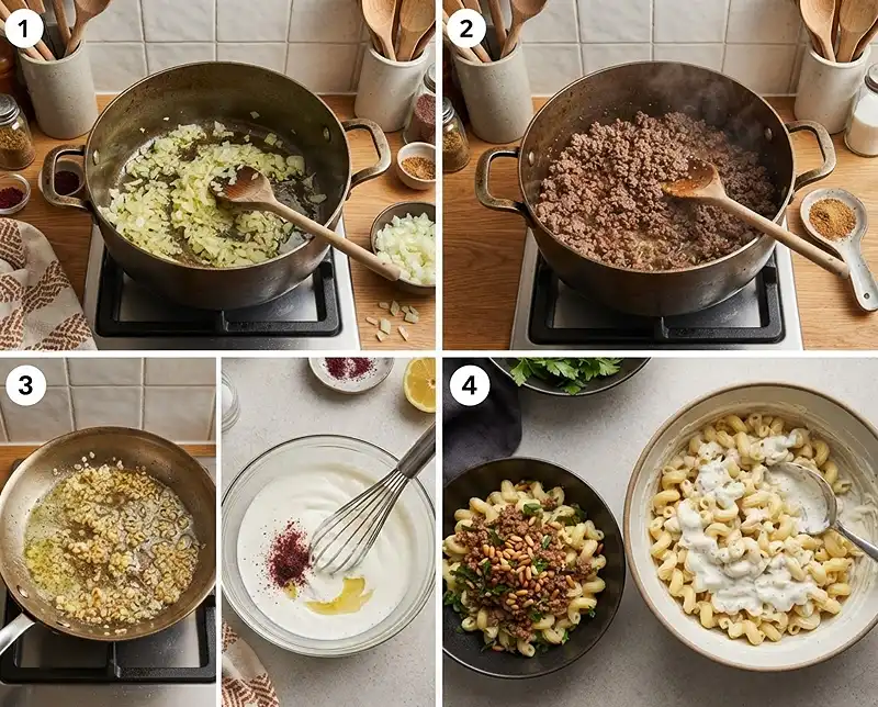 How to make macarona bil laban​