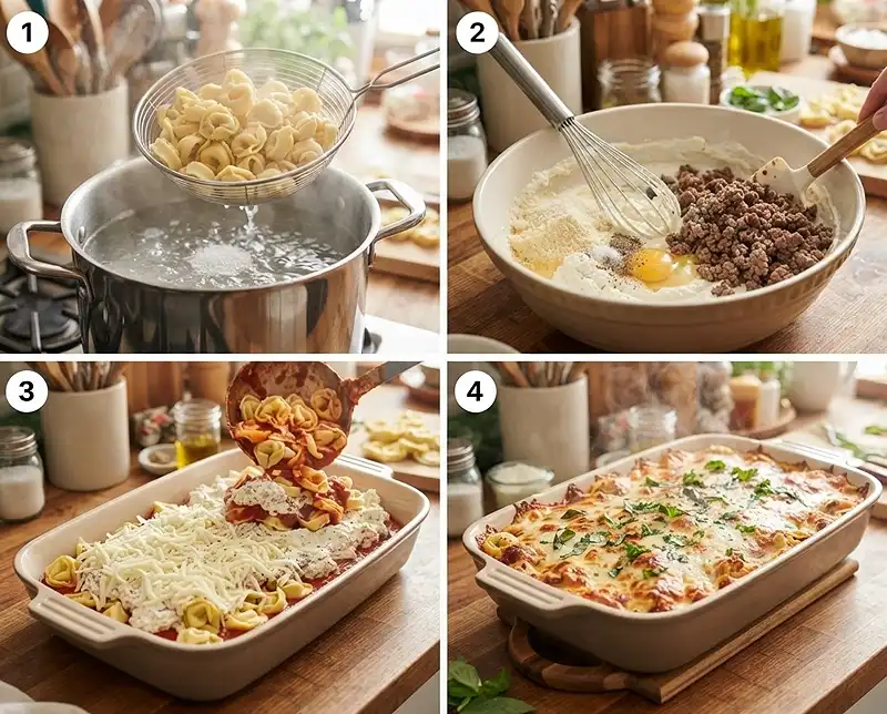 How to make million dollar baked tortellini casserole​