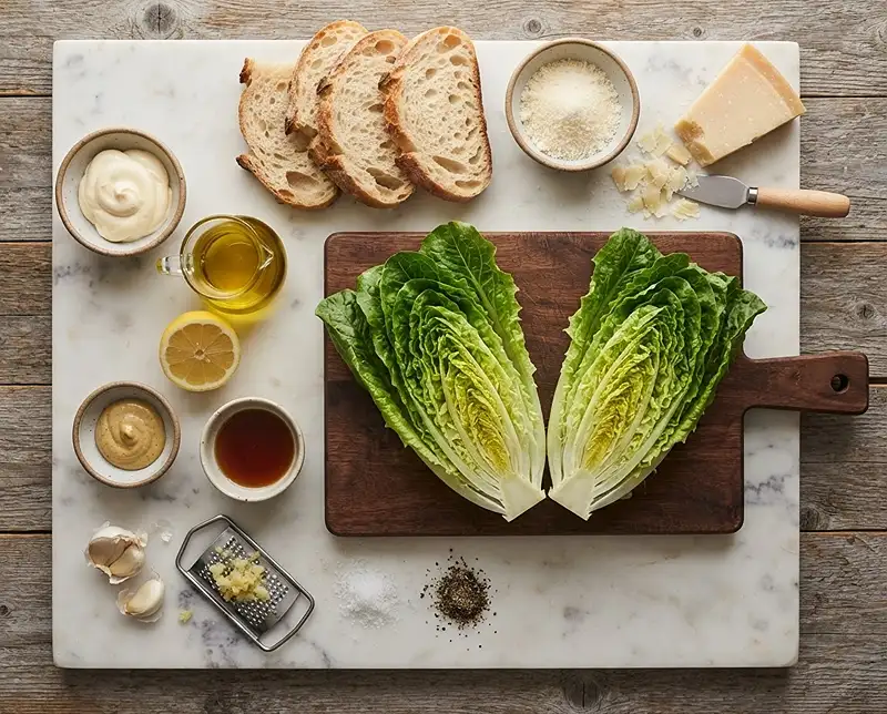 Grilled Caesar Wedge Salad with Parmesan Croutons 3 Ingredients for Grilled Caesar Wedge Salad