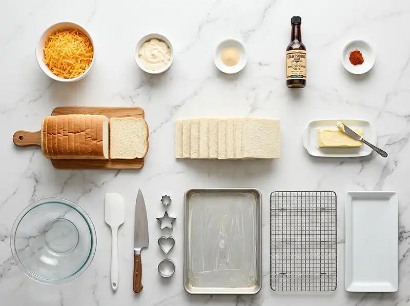 Main ingredients for cheese dreams southern appetizer recipe