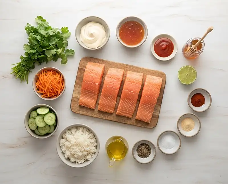 Mediterranean Bang Bang Salmon Recipe 3 Mediterranean Bang Bang Salmon Ingredients