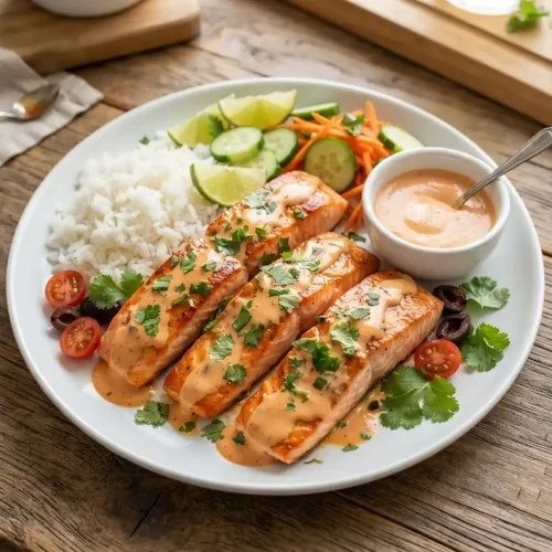 Mediterranean Bang Bang Salmon Recipe 2 Mediterranean Bang Bang Salmon Recipe