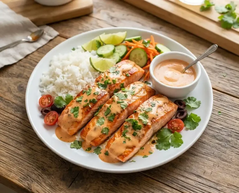 Mediterranean Bang Bang Salmon Recipe