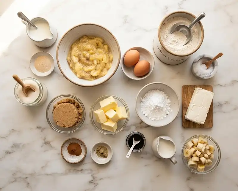 Simple Brown Butter Banana Bread Cinnamon Rolls 3 Simple Brown Butter Banana Bread Cinnamon Rolls Ingredients