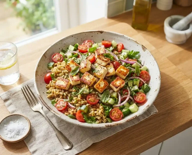 farro halloumi salad​