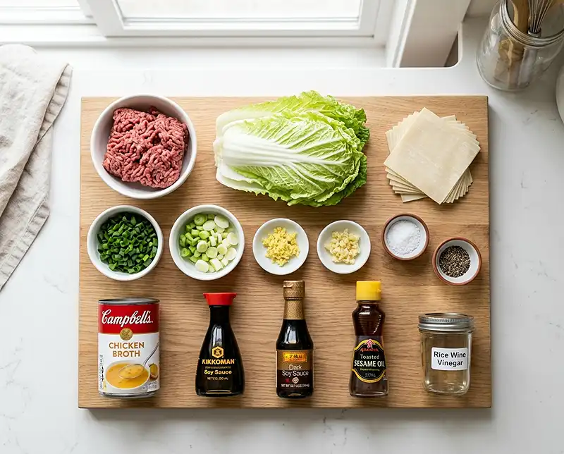 napa soup dumpling lasagna Ingredients