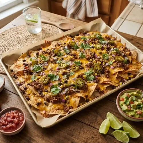 sliding sheet pan nachos​