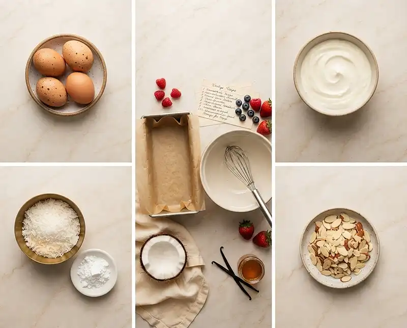 4 ingredients for yogurt cake​