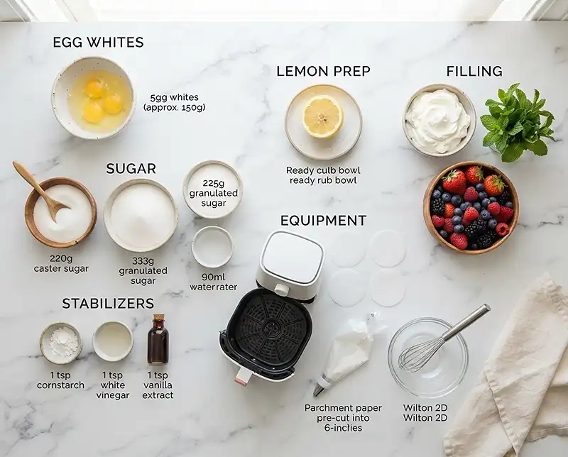 Air fryer meringue Ingredients