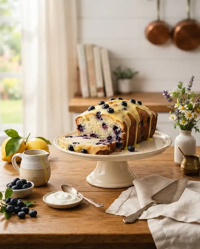 Greek Yogurt Lemon Blueberry Loaf Recipe