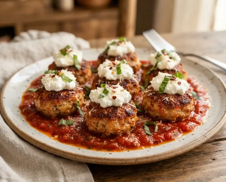 High-Protein Chicken Cottage Cheese Meatballs