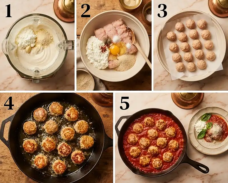 How to Cook High-Protein Chicken Cottage Cheese Meatballs