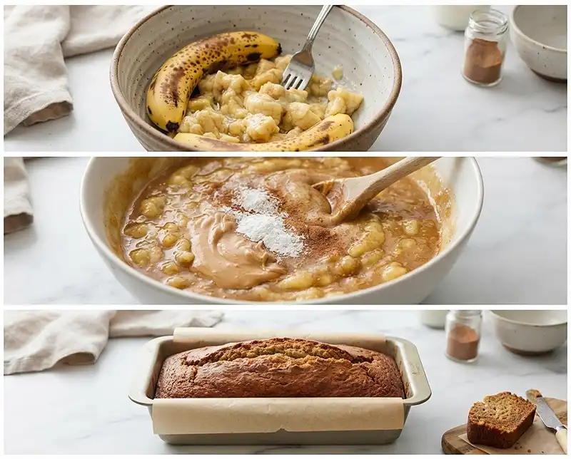 How to Make 3 ingredient banana bread without flour or oats​