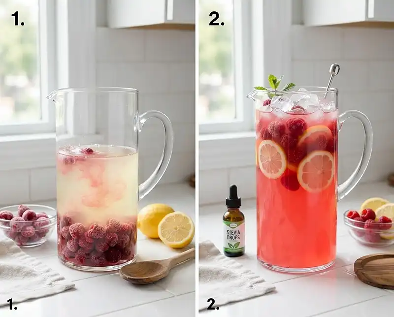 How to Make Sugar free raspberry lemonade​