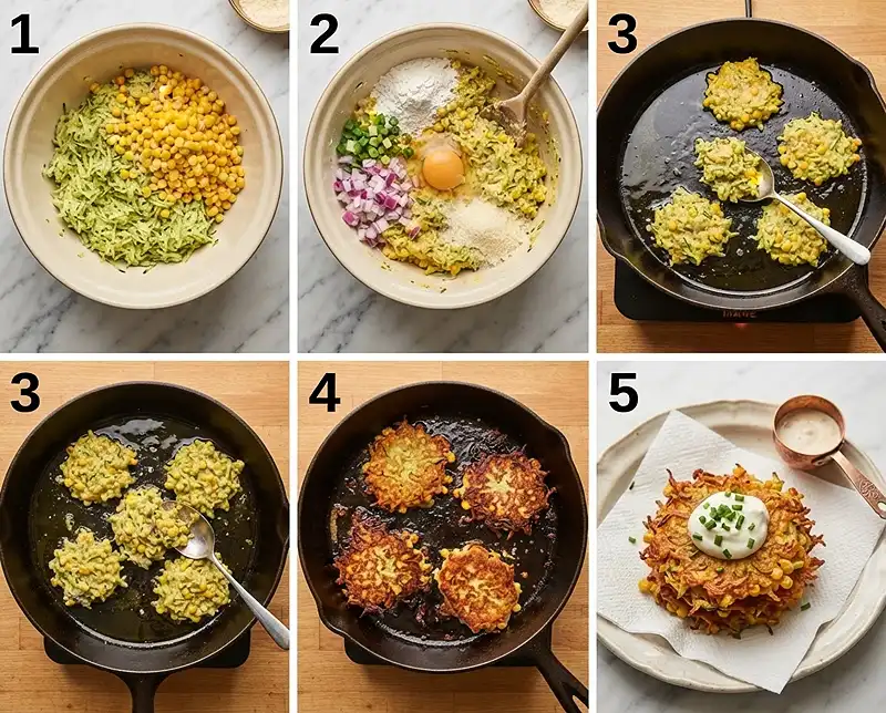 How to Make Zucchini Corn Fritters