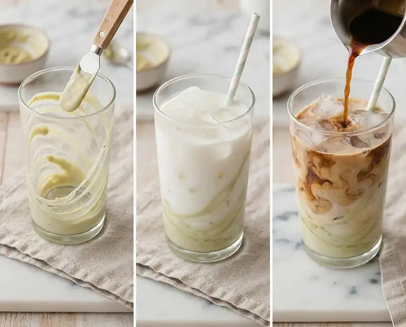 How to Make frozen pistachio latte​