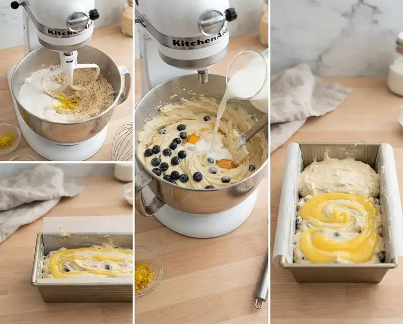How to Make lemon curd blueberry loaf​