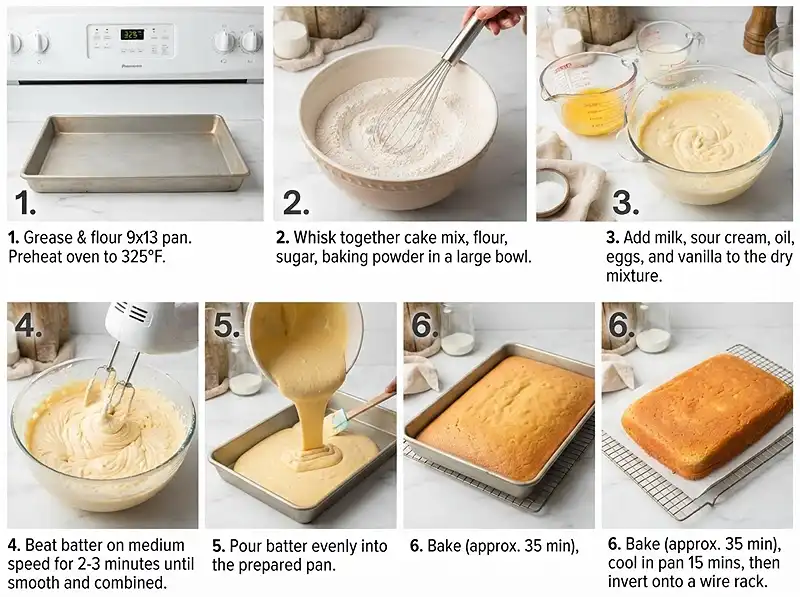 How to Make viral box cake recipe