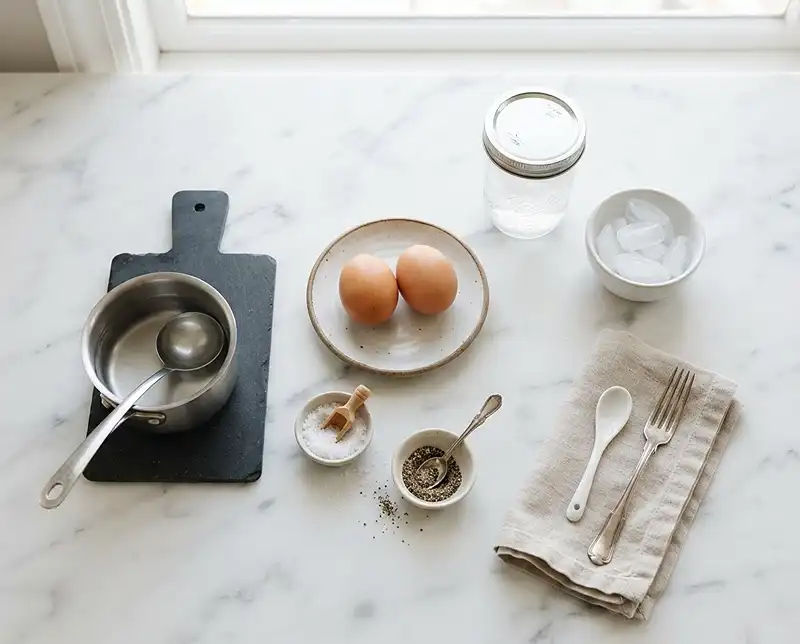 Ingredients for boiled egg peeling hack tiktok​