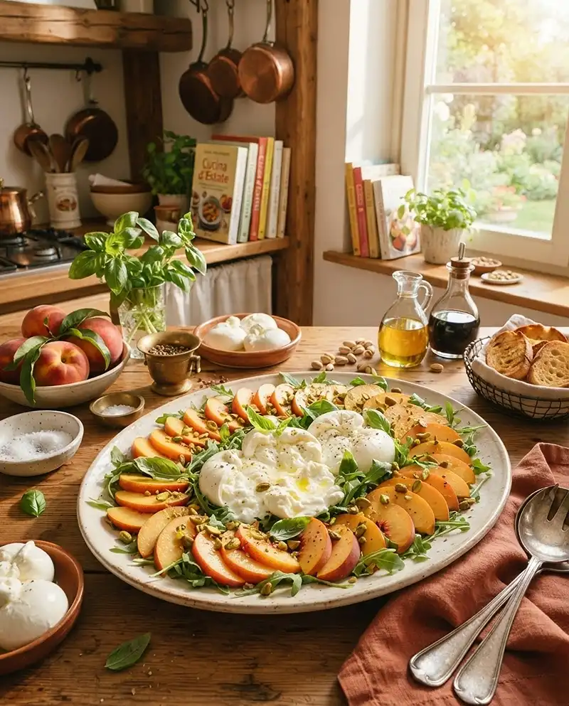 Peach and Burrata Salad