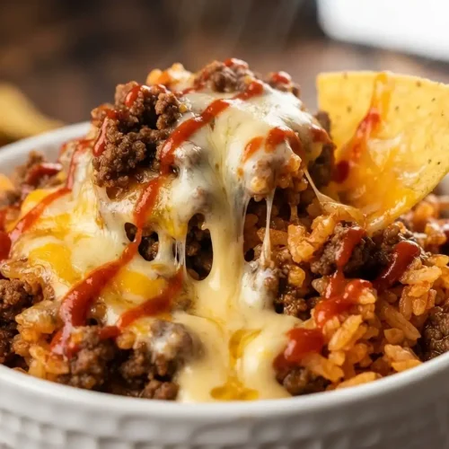 TikTok Swim Queso Beef and Rice