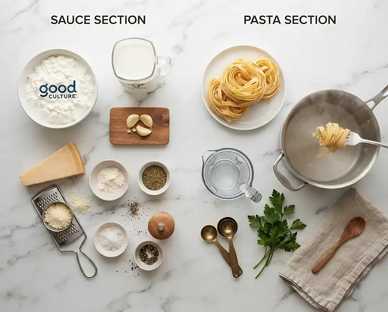 alfredo cottage cheese sauce recipe​ Ingredients