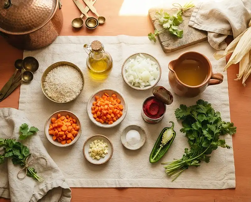arroz rojo recipe ingredients​