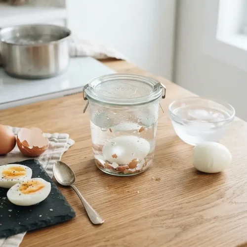 boiled egg peeling hack tiktok​