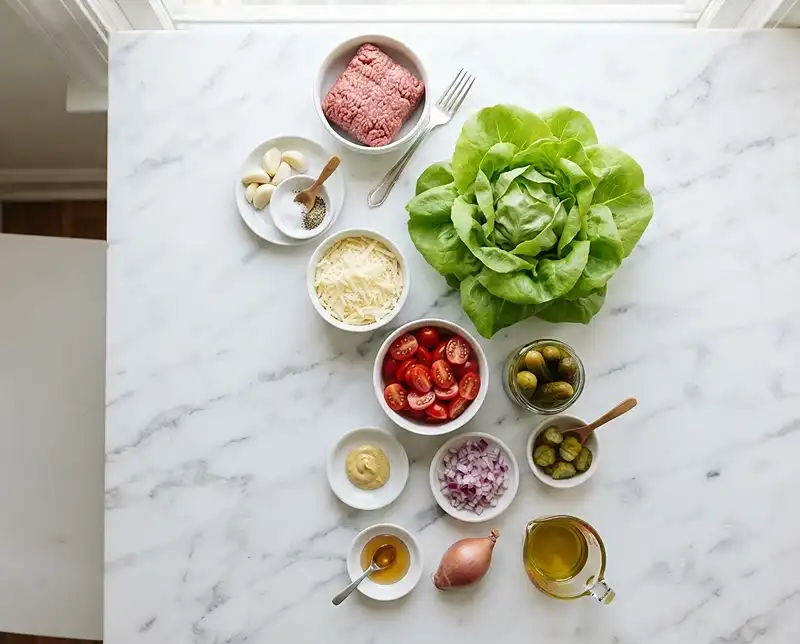 chopped cheeseburger salad​ Ingreients