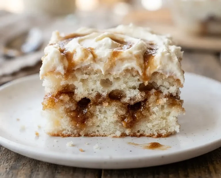 cinnamon roll poke cake recipe