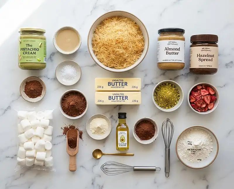 dubai chocolate flavor korean chewy cookie​ iNGREDIENTS
