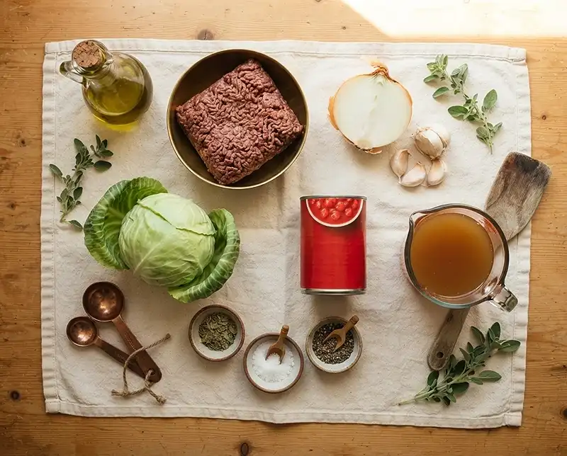 healthy beef and cabbage Ingredients