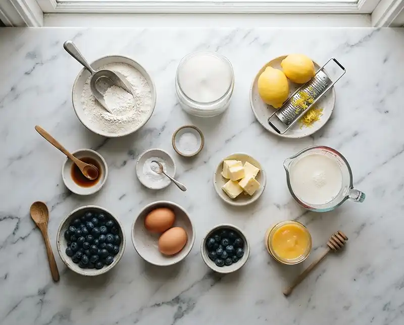 lemon curd blueberry loaf​ Ingredients
