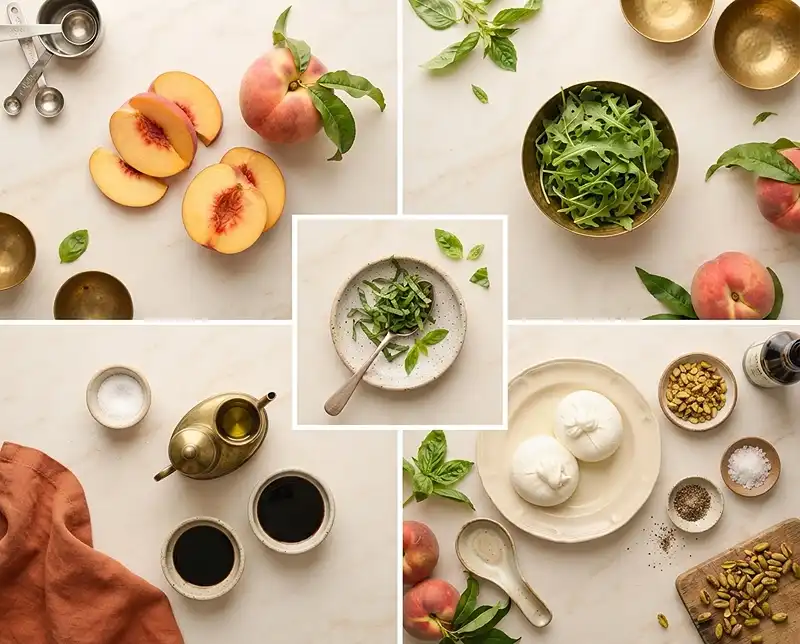 peach burrata salad Ingredients