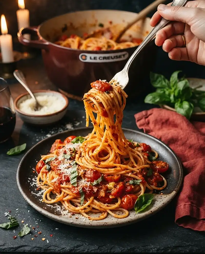 tomato smash pasta