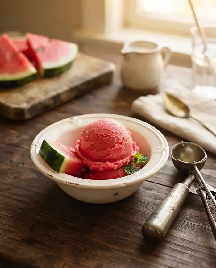 2 Ingredient Watermelon Ice Cream