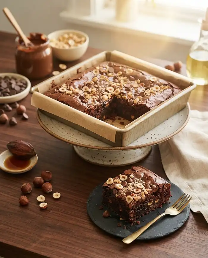 Delicious chocolate nutella cake