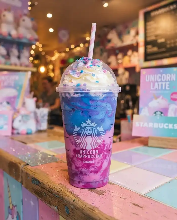 Homemade starbucks unicorn frappuccino​