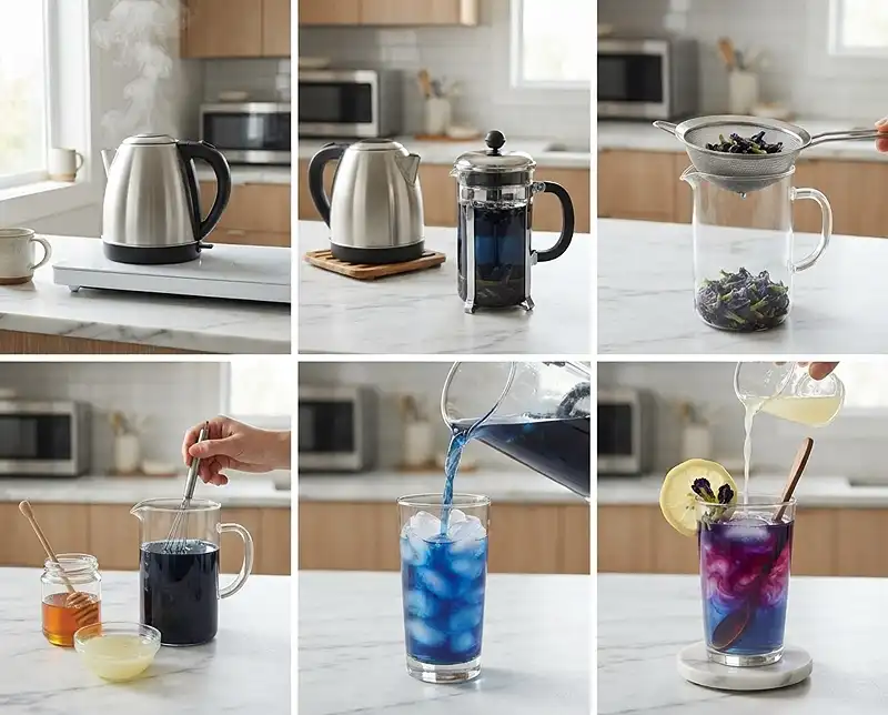 How to make Butterfly Pea Flower Lemonade