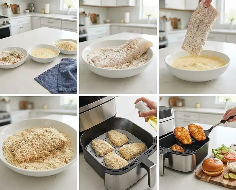 How to make air fryer fish sandwich recipe​