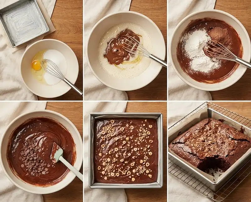 Making chocolate nutella cake instructions