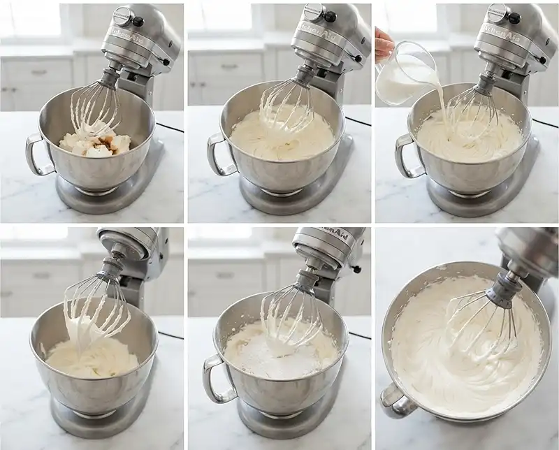 Making whipped mascarpone frosting