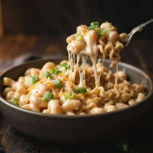 Spicy buldak carbonara mac and cheese​