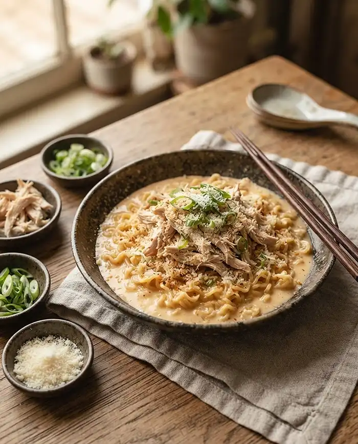 buldak carbonara chicken ramen​ Recipe