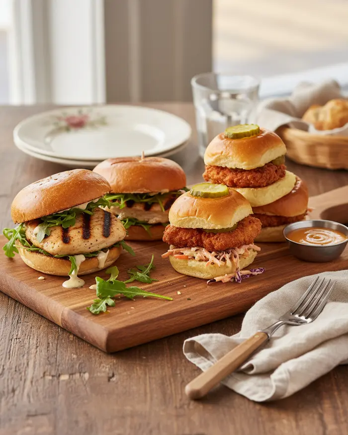 Chicken Sandwiches & Sliders serving suggestion