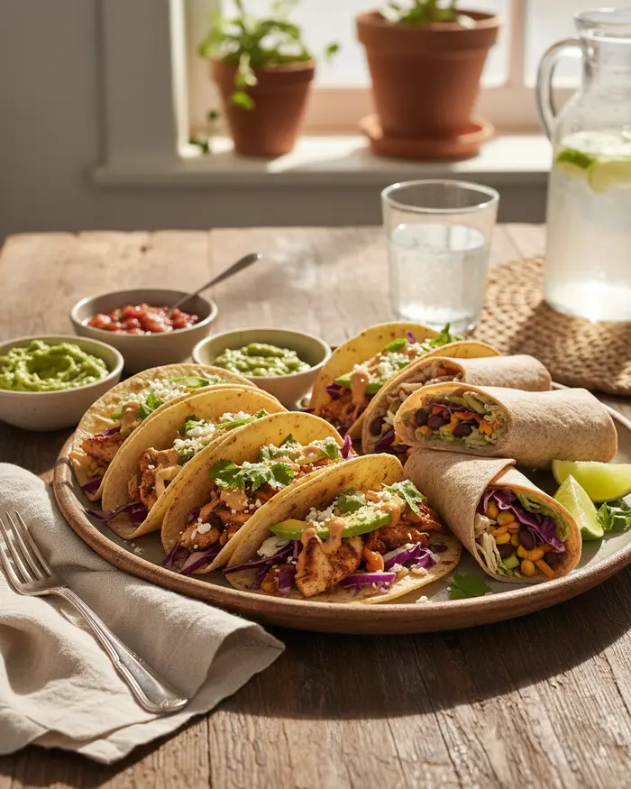 Chicken Tacos & Wraps serving suggestion