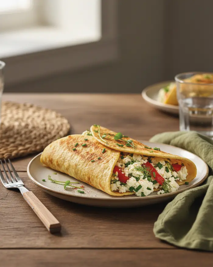 Cottage Cheese Wraps serving suggestion