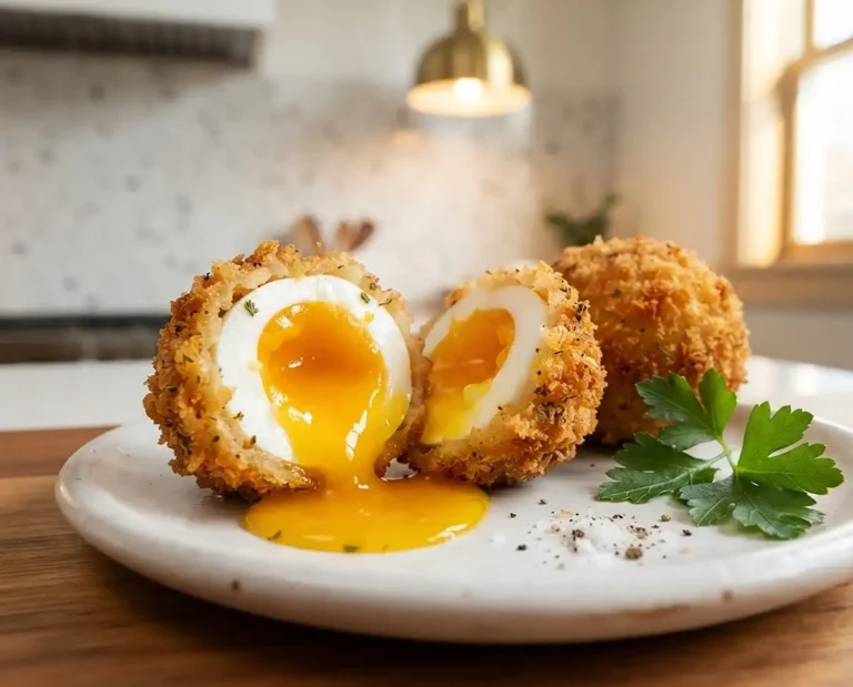 fried panko crust on egg ball bake​