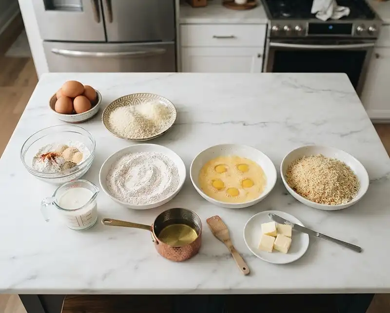 fried panko crust on egg ball bake​ ingredients