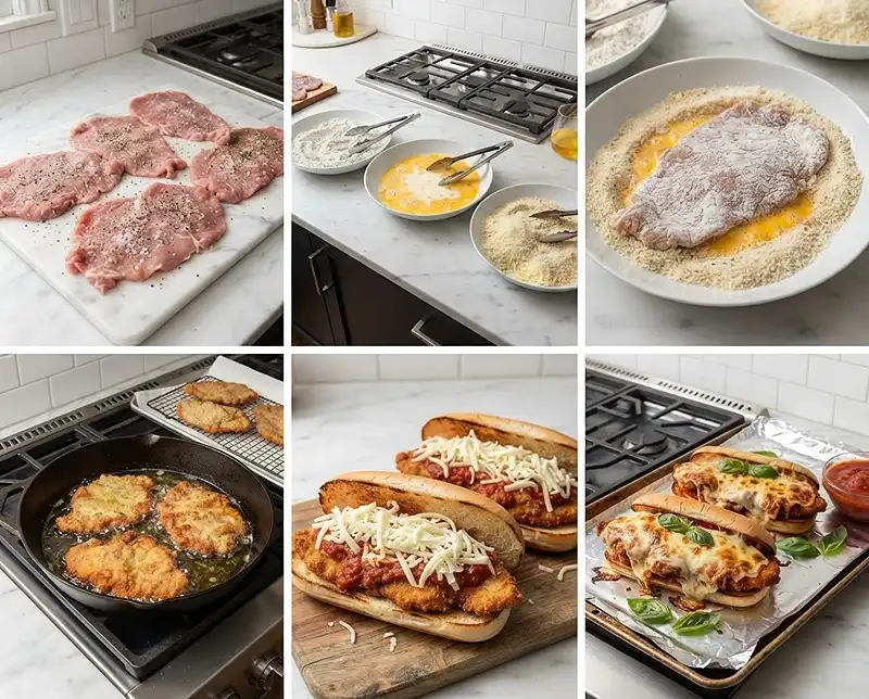 how to make veal parm sandwich recipe​